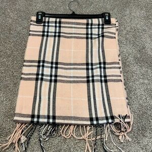 100% Cashmere Scarf One Size Fits All Unisex Made‎ In Scotland Pink Check